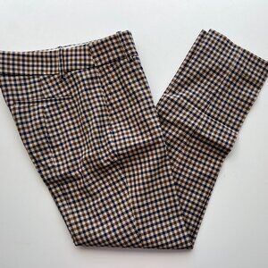 Cameron slim crop pant in plaid Italian stretch wool